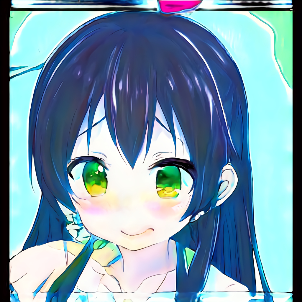 Figure 2: GAN-generated anime character portrait, illustrating the single-ASR failure mode.